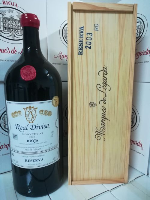 Imperial bottle (6 liters) of Real Divisa Reserva 2003 Rioj