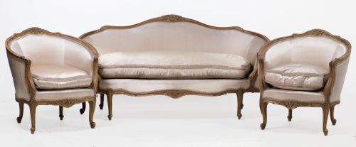 Pair of Louis XV style armchairs, Spain, size. 20th century