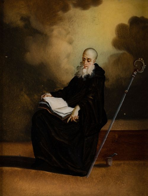 ESCUELA ESPAÑOLA, SPANISH SCHOOL (18th century) "Saint Bene