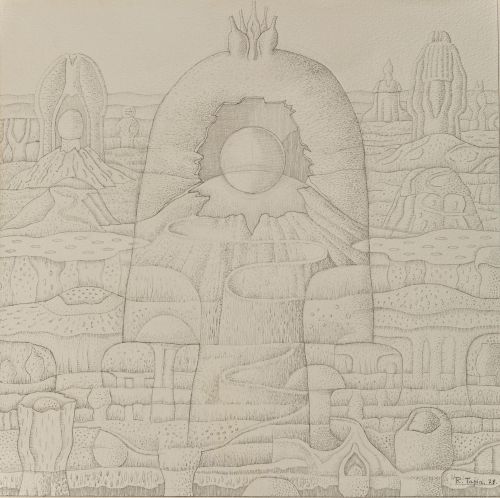 RAMIRO TAPIA, Segundo boceto de “Hongo transparente", 1978