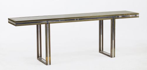 Steel and gilt brass console, Spain, c.1970