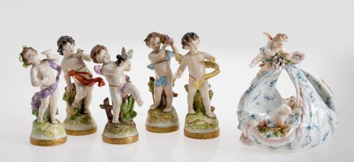 "The senses", five faience figures, Gremios Foundation, mid