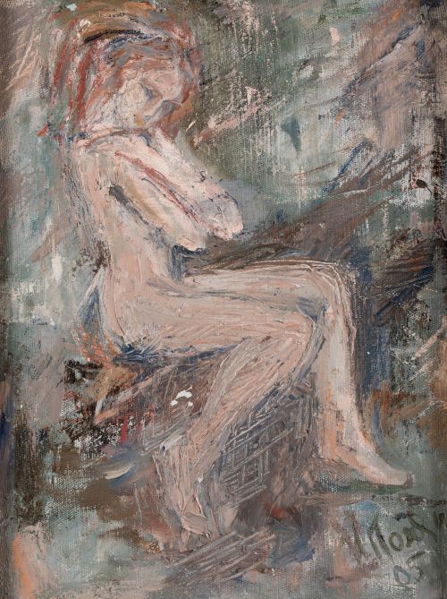 IRINA POMIANSKAYA, "Mujer de perfil", 2005, Óleo sobre lien