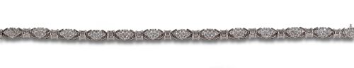 DIAMOND ROSETTE BRACELET, IN WHITE GOLD