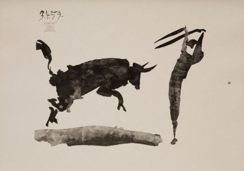 PABLO RUIZ PICASSO (DESPUES), "Banderillero", Litografía