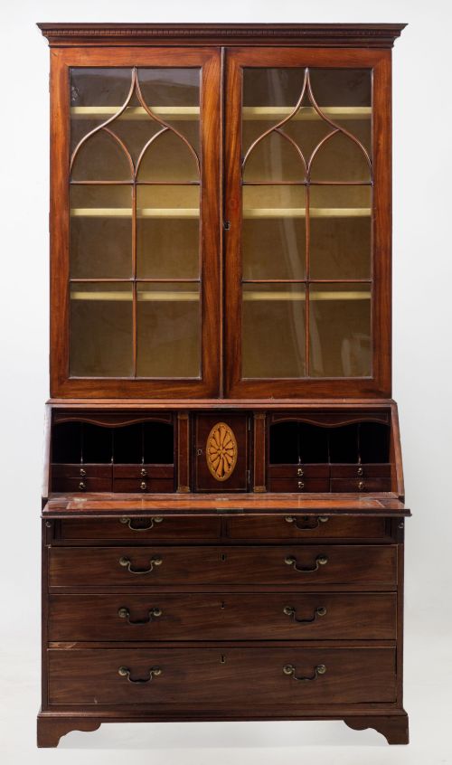 Victorian style bookcase bureau, England, late 19th century