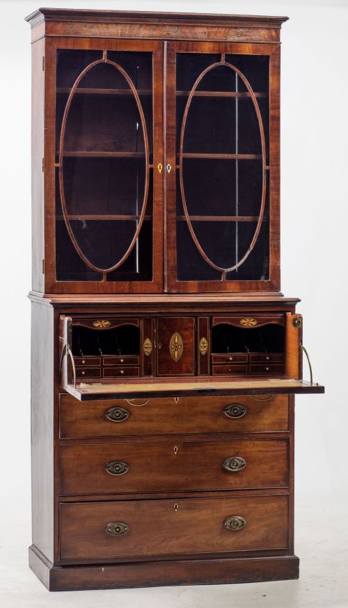 Victorian style bookcase bureau, England, late 19th century