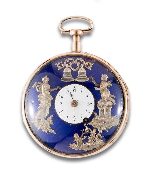 LEPINE SONERIA AND AUTOMATAS POCKET WATCH, IN YELLOW GOLD A