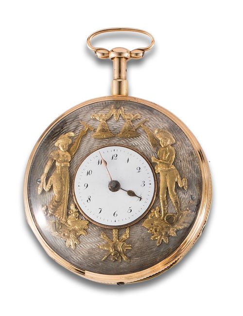 LEPINE POCKET WATCH, SINGLE AND AUTOMATES, IN YELLOW GOLD