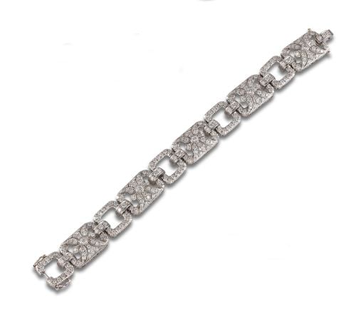 BRACELET, 1930s STYLE, WITH DIAMONDS AND WHITE GOLD