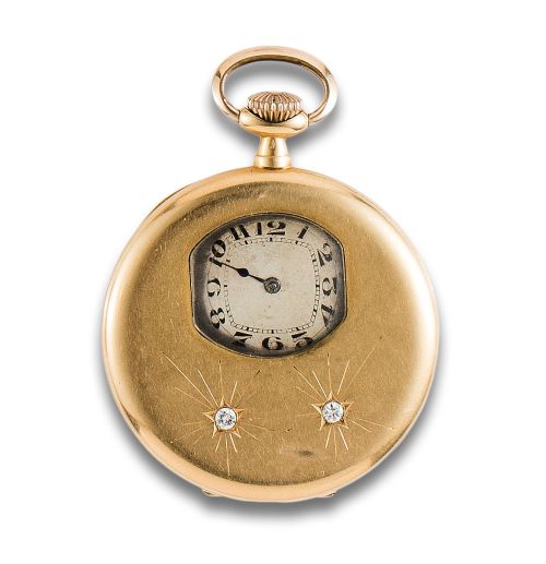 SABONETA GOLD POCKET WATCH WITH DIAMONDS