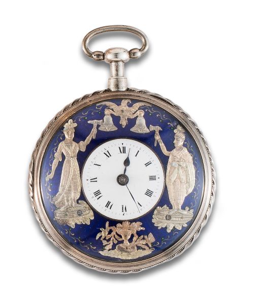 LEPINE POCKET WATCH IN SILVER WITH HOURS AND MINUTES AND AU