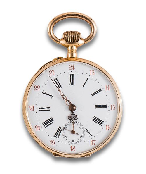 LEPINE YELLOW GOLD POCKET WATCH