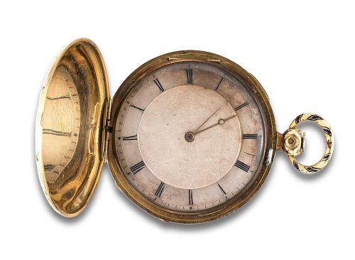 SABONETA POCKET WATCH IN GOLD AND ENAMEL