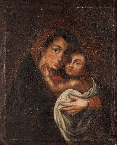 ESCUELA ESPAÑOLA, SPANISH SCHOOL (18th century) "Virgin of