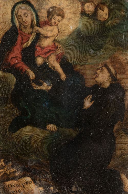 ANONYMOUS (19th century) "Appearance of the Virgin and Chil