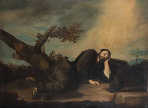 ANÓNIMO/S.XX, "El sueño de Jacob", Óleo sobre lienzo.