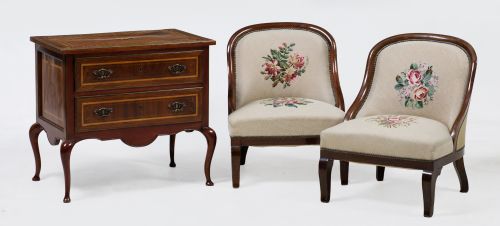 Marquetry chest of drawers, Spain, 20th century