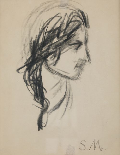 SEBASTIAN MIRANDA, "Boceto de joven gallega de perfil", Car