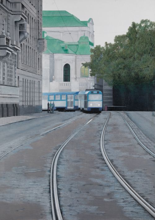 GABRIELA BETTINI, “Tranvía (Riga)”, 2014, Cera y acrílico s