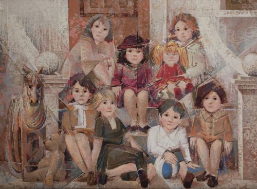 JOSÉ ANTONIO MUÑOZ BERNARDO, "Niños en la escalera", 1996,