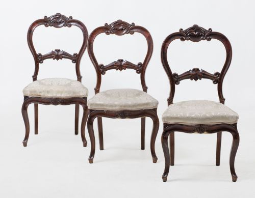 Three Louis Philippe chairs, France, late 19th century