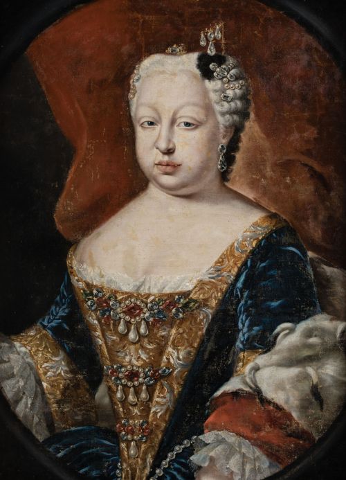 ESCUELA ESPAÑOLA, “Retrato de la reina Bárbara de Braganza”