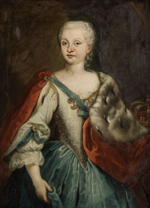 ANÓNIMO, “Retrato de María Teresa de Austria", Óleo sobre l