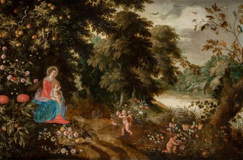 FOLLOWER OF JAN BRUEGHEL THE YOUNGER (17th century) “Virgin