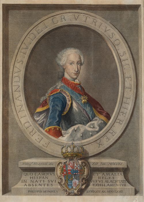 FILIPPO MORGHEN, "Retrato de Fernando IV de Nápoles y I de