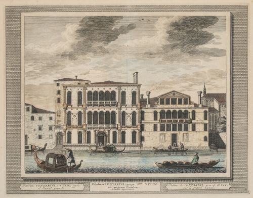 PIETER VAN DER AA, "Vista del Palacio Contarini, Venecia",