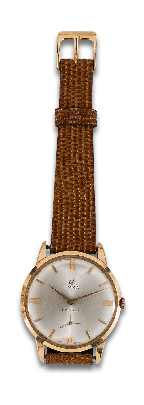 CYMA CYMAFLEX WRISTWATCH IN YELLOW GOLD