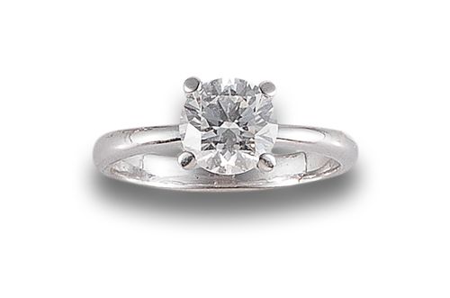 DIAMOND SOLITAIRE, IN WHITE GOLD