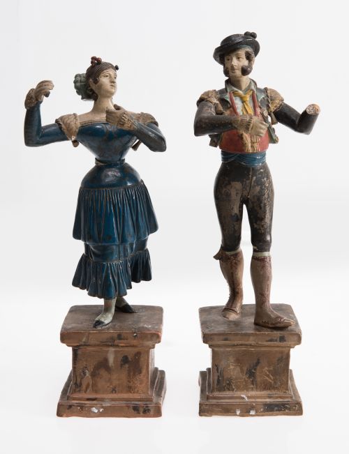 "Flamenco dance", a pair of Andalusian figures, 19th centur