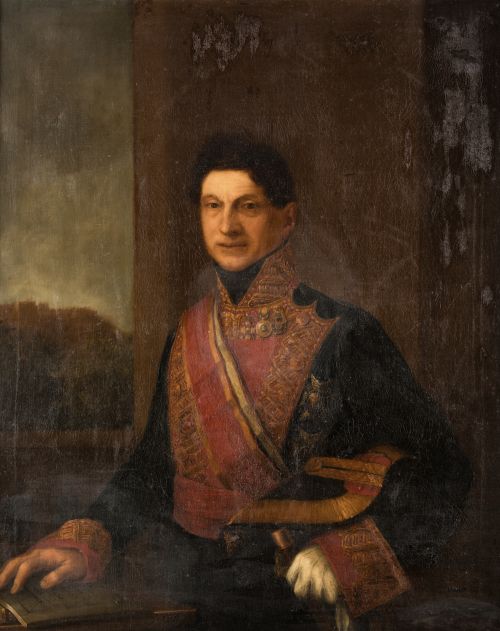 ESCUELA ESPAÑOLA  S.XIX, "Retrato de Luis María Andriani co