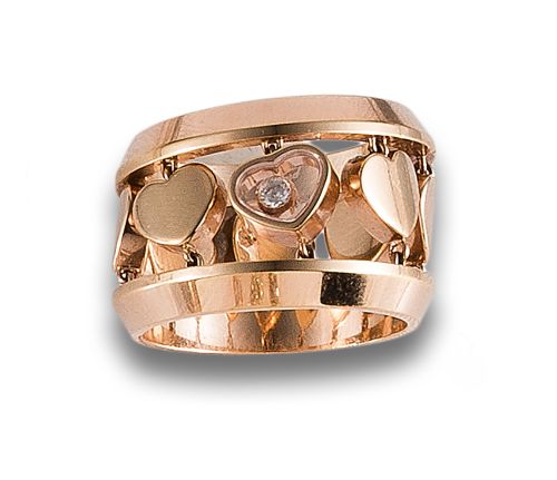 CHOPARD RING IN GOLD AND DIAMONDS