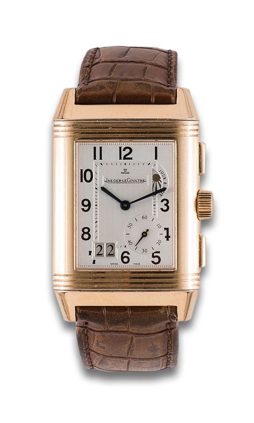 JAEGER LE COULTRE REVERSO WRISTWATCH IN YELLOW GOLD