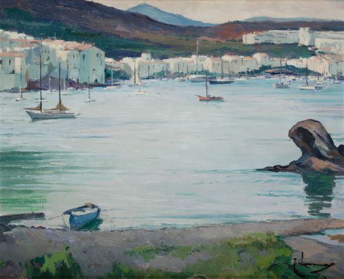 TOMÁS PÉREZ MARTÍNEZ &#39;&#39;THOMAS&#39;&#39;, "Cadaqués. Gerona", Óleo s