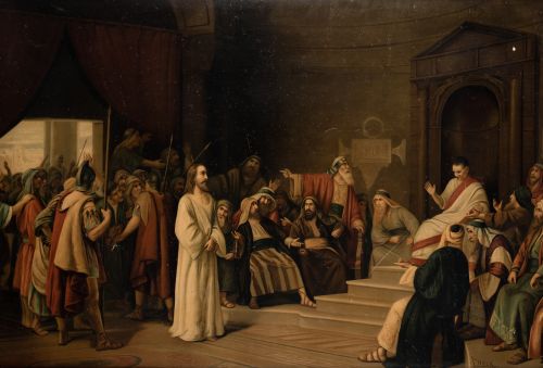 ANONYMOUS (19th century) "Trial before Pilate"