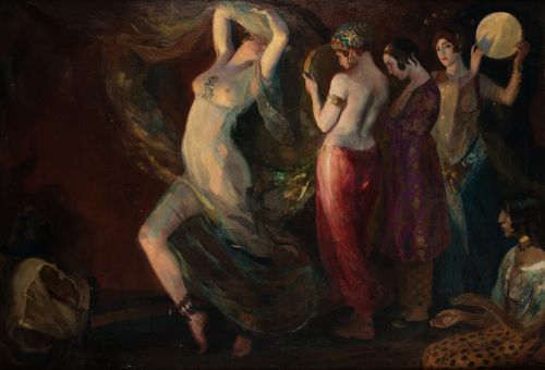 LUIS  MASRIERA ROSES, "La dança", 1917, Óleo sobre lienzo