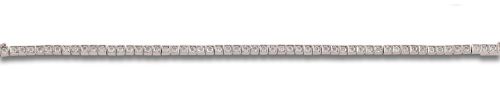 RIVIERE BRACELET, ART DECP STYLE WITH DIAMOND, IN PLATINUM