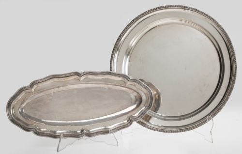 Small silver fish platter, Lopez silversmiths, Spain, 20th