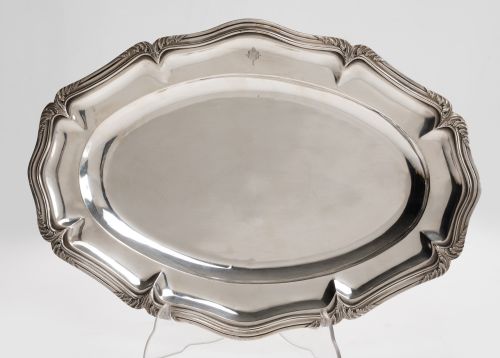 Hallmarked silver tray, 20th century