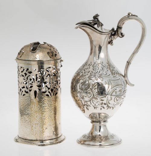 Silver jug ​​with lid