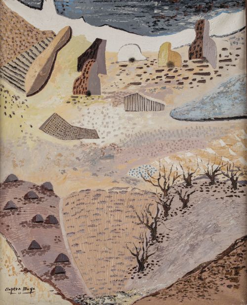 JOAN CLAPERA MAYA, "Las Pedras", 1972, Óleo sobre lienzo