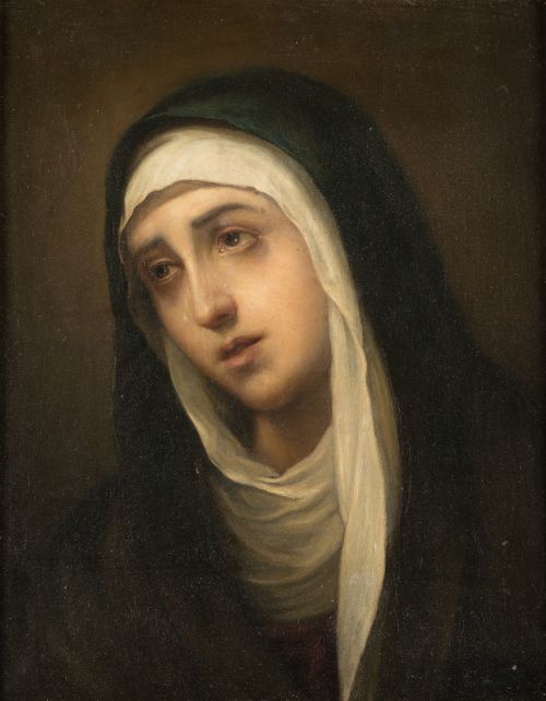 SEGUIDOR DE BARTOLOMÉ ESTEBAN MURILLO, "Dolorosa", Óleo sob