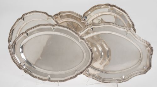 Hallmarked silver table service, 916 grade, Spain, 20th cen