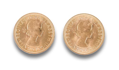 TWO SOVEREIGNS OF ELIZABETH II IN GOLD