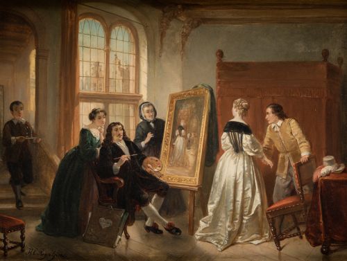 HENRICUS ENGELBERT REYNTJENS, "Gerard Terburg pintando al n