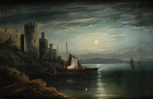 ANONYMOUS (19th century) "Night landing"